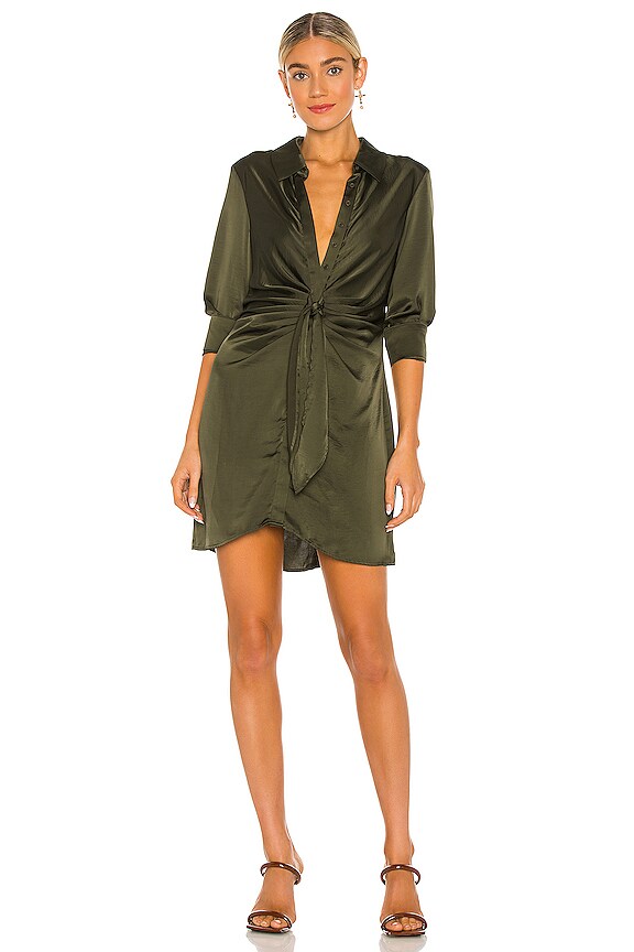 view 1 of 3 Tie Curious Dress in Bottle Green