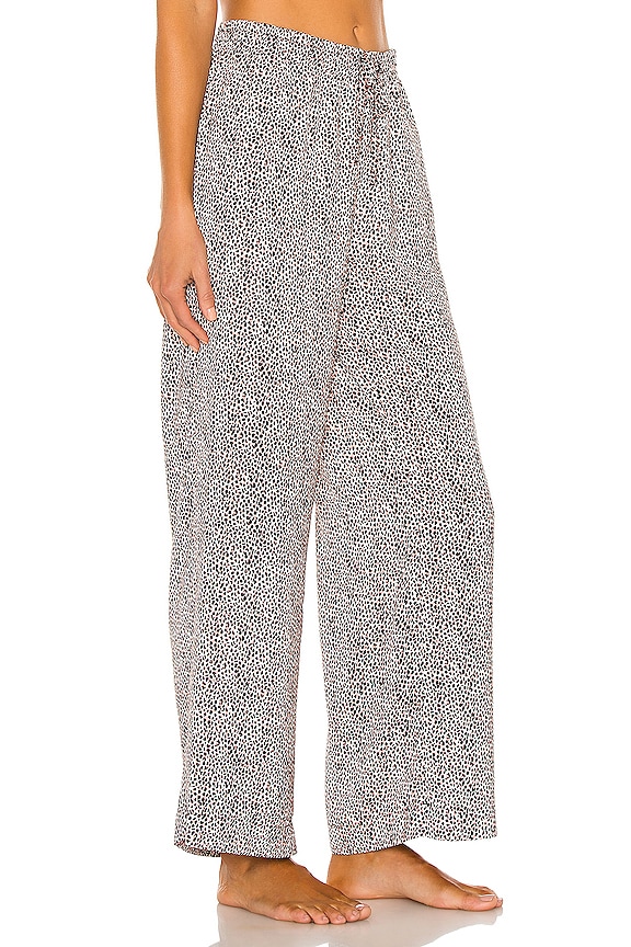 view 2 of 4 Pajama Pants in Ivory Micro Leopard