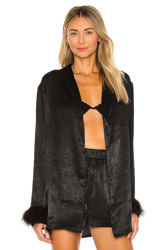 view 2 of 5 Feather Wrap Top in Black