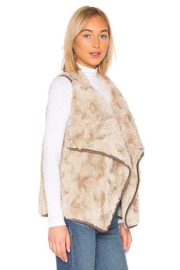 view 2 of 4 JACK by Steve Madden Most Valuable Layer Faux Fur Vest in Oatmeal