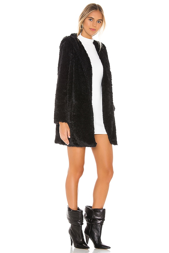 view 2 of 3 JACK by Steve Madden Its Shawl Good Faux Fur Jacket in Black