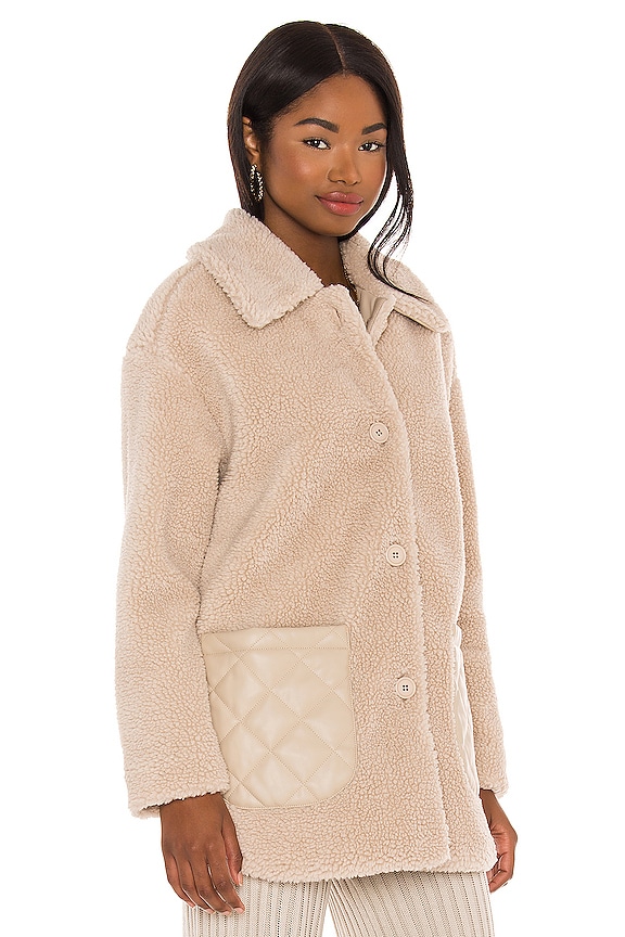 view 2 of 4 Yeti-To-Wear Faux Fur Coat in Light Tan