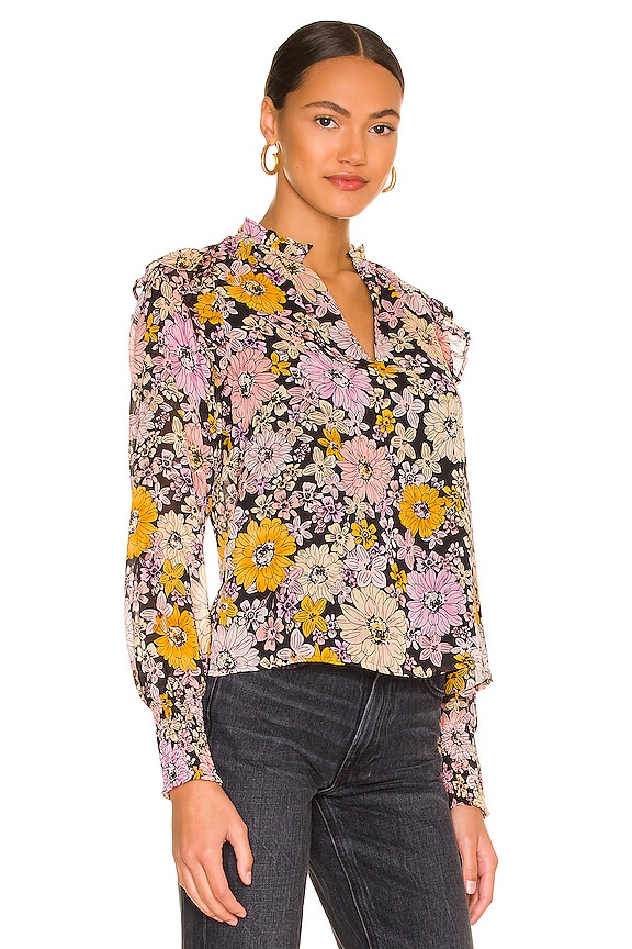 view 2 of 4 FLORAL ME KNOT トップ in Black