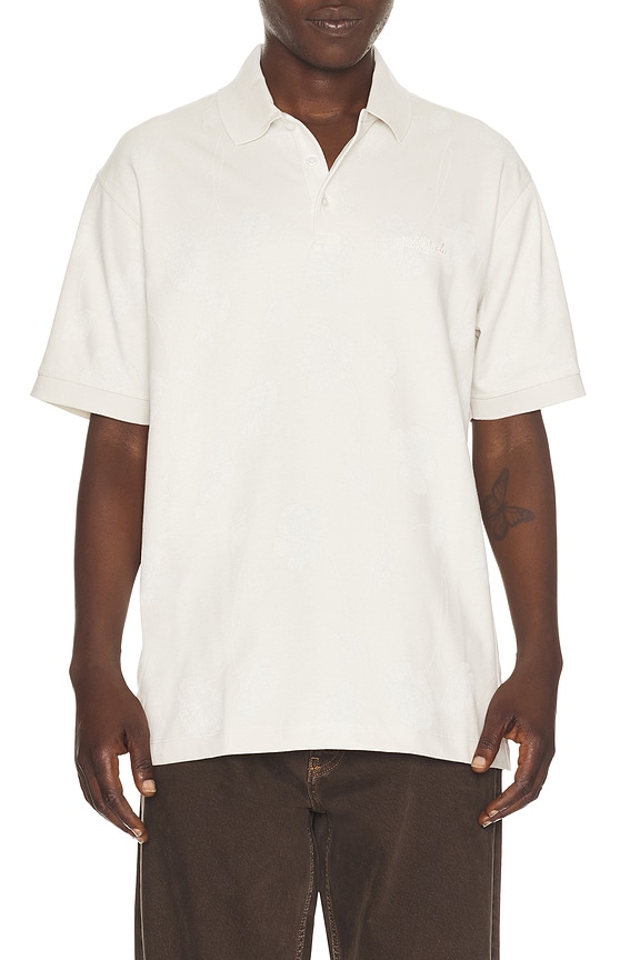 view 1 of 5 Bloom Me Away Jacquard Polo in White Onyx