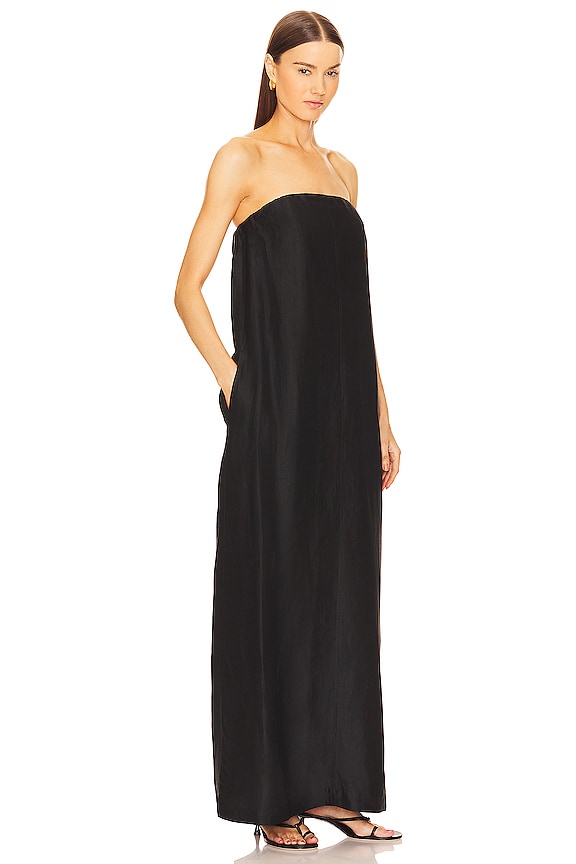 view 2 of 3 ПЛАТЬЕ МАКСИ БЕЗ БРЕТЕЛЕЙ BORMIO in Black