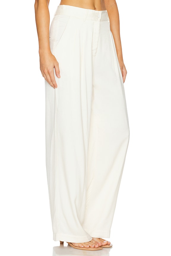 view 2 of 4 Lisbon Pleat Front Pant in Cream