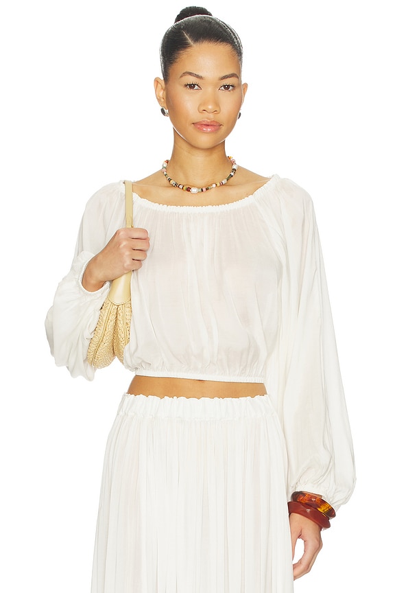 view 1 of 4 Cremona Balloon Top in White