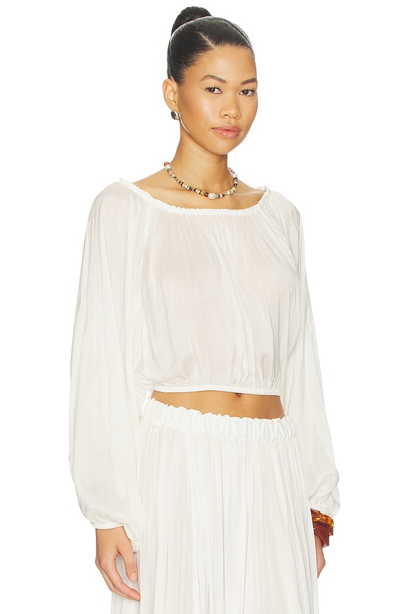 view 2 of 4 Cremona Balloon Top in White