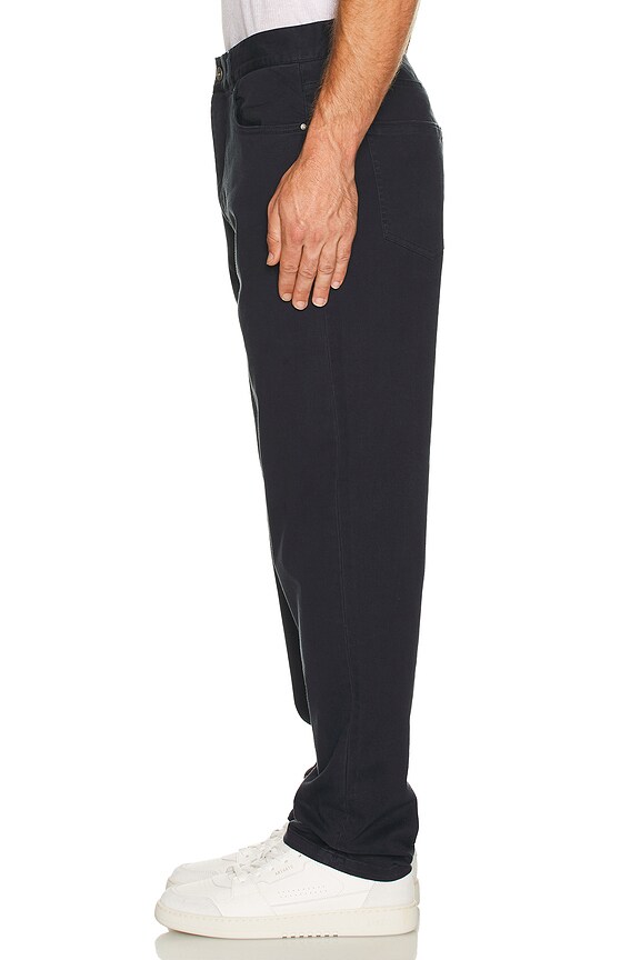 view 2 of 4 Washed Stretch Twill Regular Fit Trouser in Dark Navy