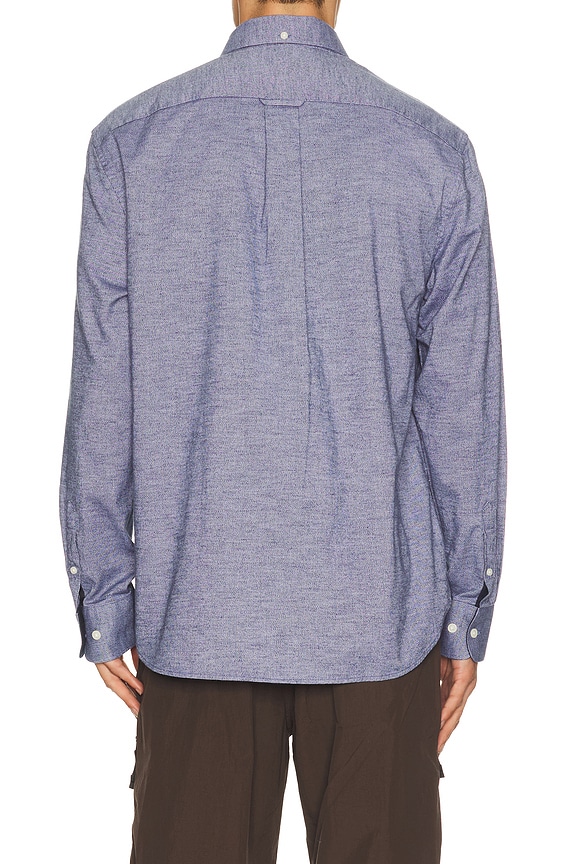 view 2 of 4 Nevis Authentic Textured Shirt in Navy Marl