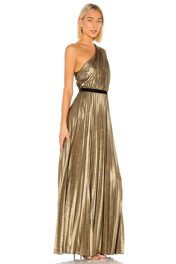 view 2 of 4 Pleat Gown in Gold