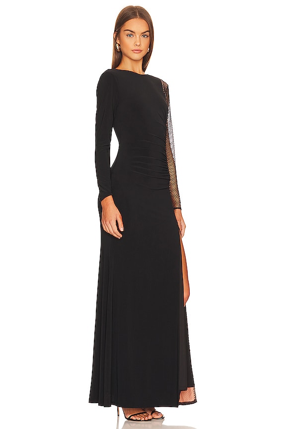 view 2 of 5 Rhinestone Evening Dress in Black