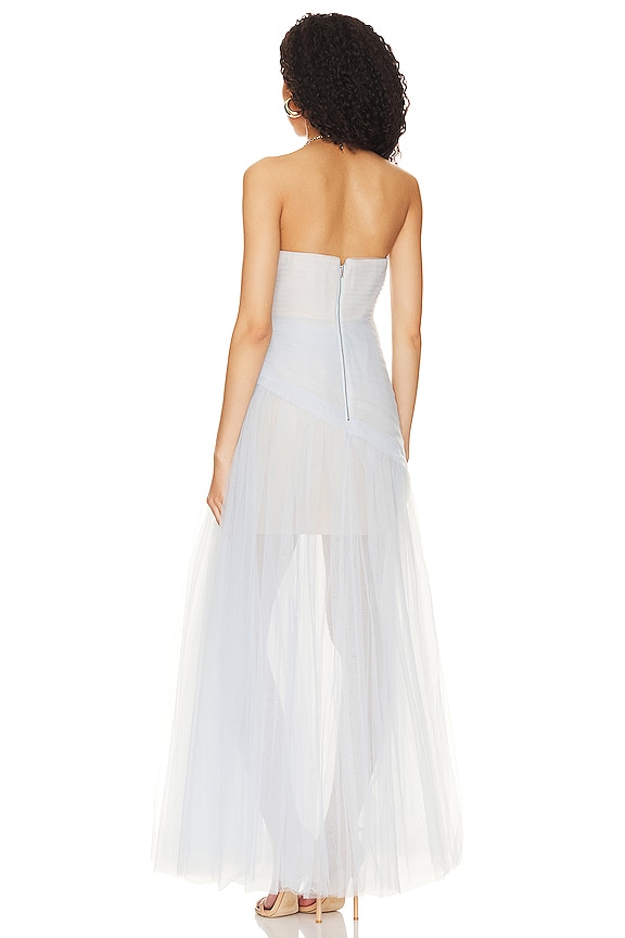 BCBGMAXAZRIA Blush color SEQUINED CUT-OUT SLEEVELESS V-NECK GOWN main image 0