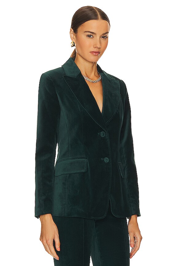 view 2 of 4 Velvet Blazer in Emerald