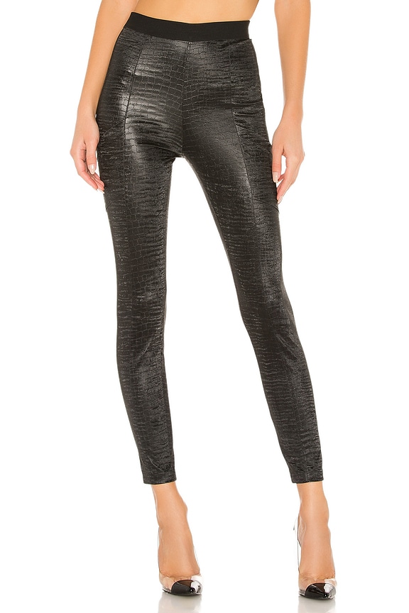 view 1 of 5 Croc Embossed Legging in Black