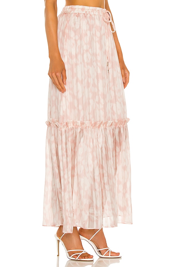 view 2 of 5 Ruffle Hem Midi Skirt in Potpourri