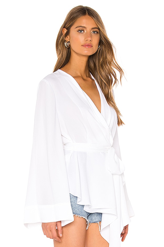 view 2 of 4 Wrap Blouse in Optic White