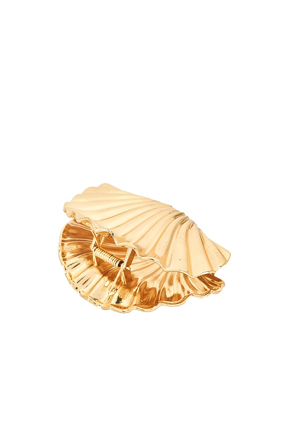 view 2 of 3 Shell Hair Clip in Gold