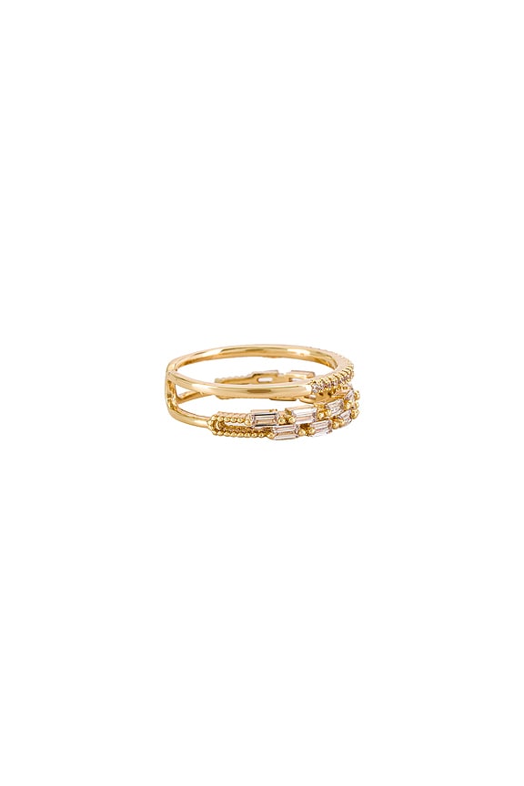 view 2 of 3 Clara Baguette Ring in Gold