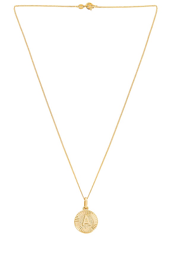 view 1 of 2 Initial Medallion Necklace in Gold