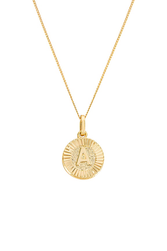 view 2 of 2 Initial Medallion Necklace in Gold