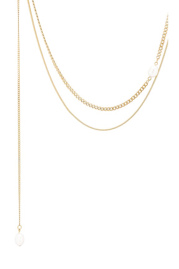 view 2 of 2 Ivy Layered Pearl Necklace in Gold