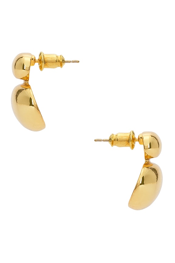 view 2 of 2 Gold Pebble Studs in Gold