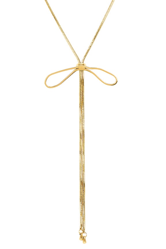 view 2 of 2 Lainey Bow Lariat Bolo in Gold