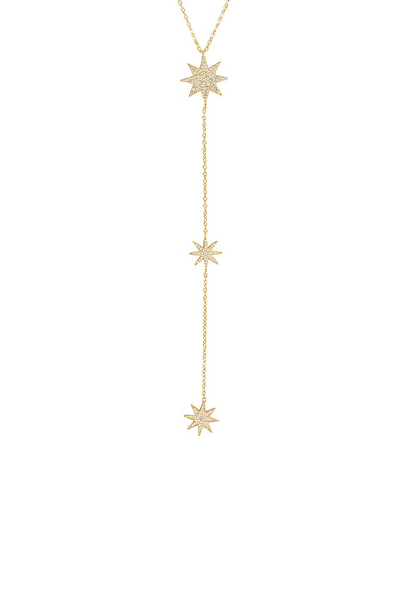view 2 of 3 Lillian Burst Lariat Necklace in Gold