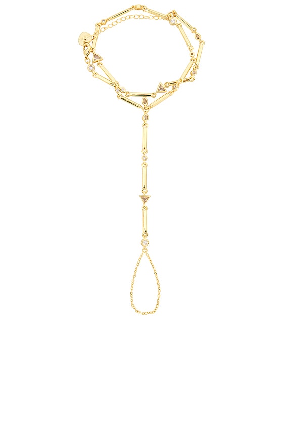 view 2 of 3 Skylar Hand Chain in Gold