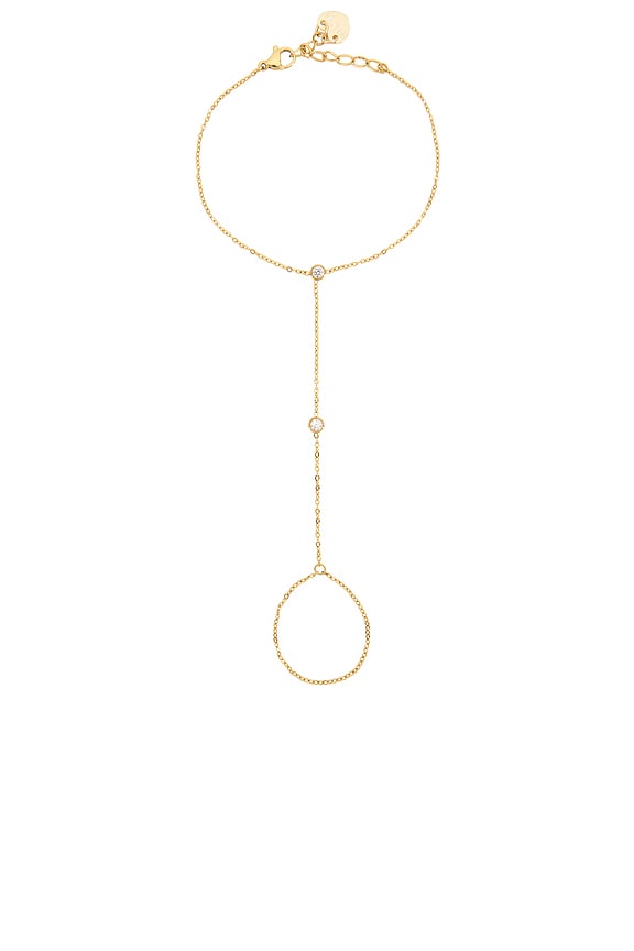 view 2 of 3 Mila Hand Chain in Gold