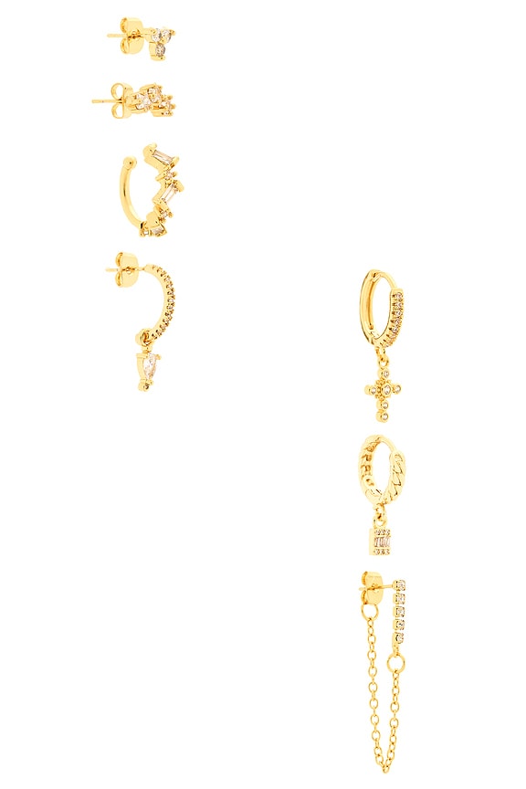 view 2 of 3 JUEGO TACHUELAS LONDON in Gold