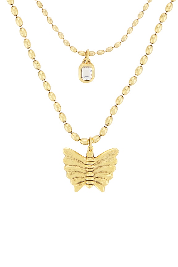 view 2 of 3 Iris Necklace in Unique Color & Gold in Unique Color & Gold 001