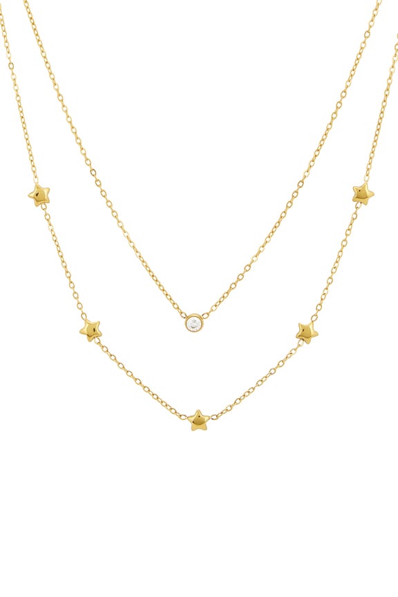 view 2 of 3 Leighton Necklace in Unique Color & Gold 001
