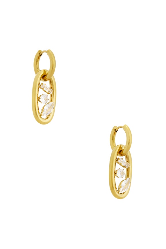 view 1 of 3 Ariella Earrings in Unique Color & Gold 001