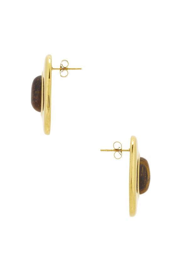 view 2 of 2 Cari Oval Earrings in Unique Color & Gold 001