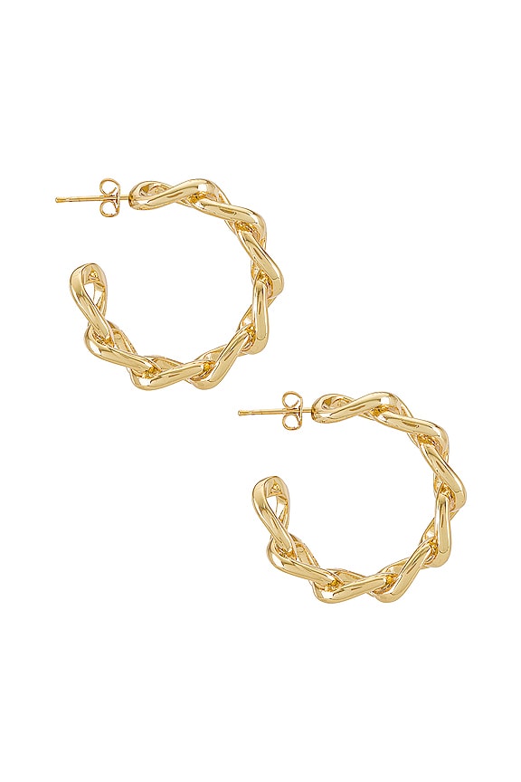 view 2 of 3 PENDIENTES SOLITAIRE in Gold