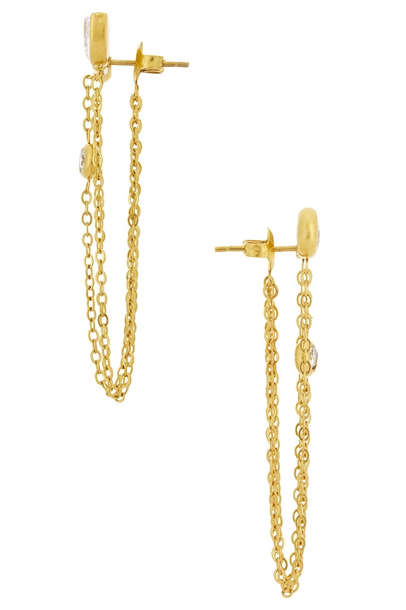 view 2 of 2 Tate Earrings in Unique Gold