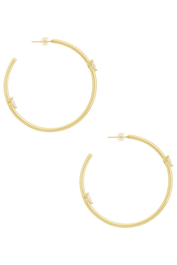 view 2 of 3 PENDIENTES DE ARO DELTA in Unique Color & Gold 001