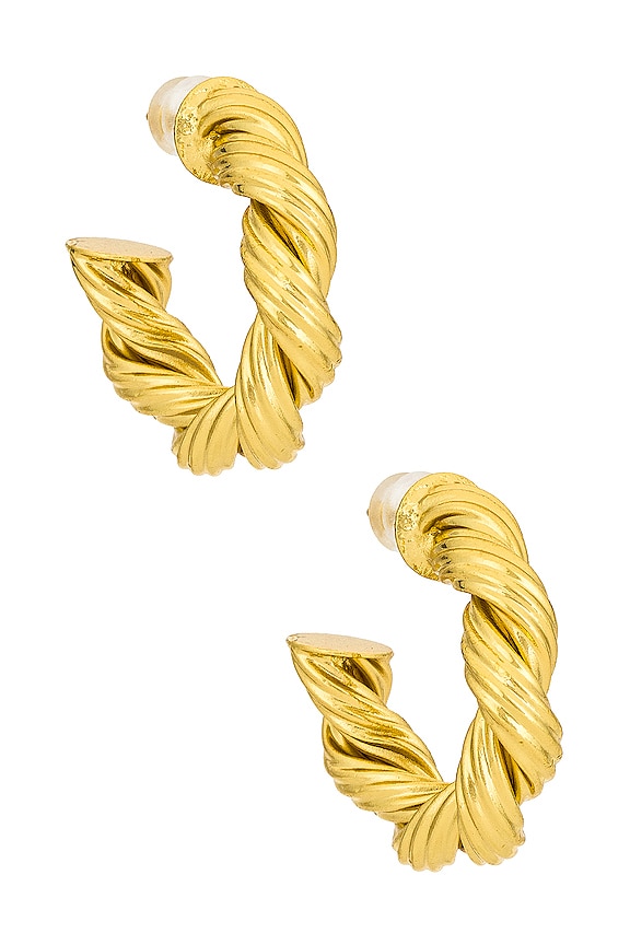 BRACHA Harlow Small Hoops in Gold | REVOLVE