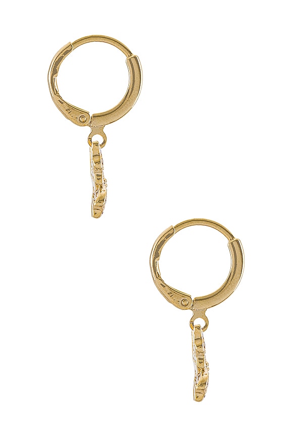 view 2 of 2 Butterfly Effect Huggie Earrings in Gold