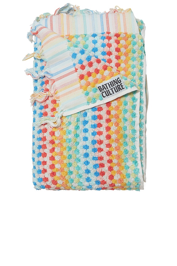 view 2 of 3 Cosmic Rainbow Organic Body Towel in 