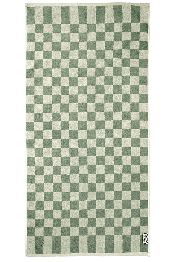 view 2 of 3 TOALLA DE BAÑO BATHHOUSE CHECK ORGANIC BODY TOWEL in Sage