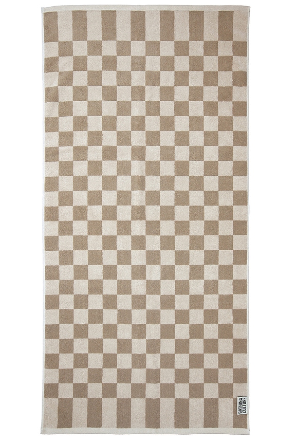 view 2 of 3 SERVIETTE DE BAIN BATHHOUSE CHECK ORGANIC BODY TOWEL in Oak