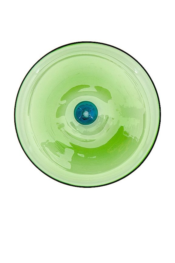 view 2 of 2 Medium Bubble Dish in Green & Blue
