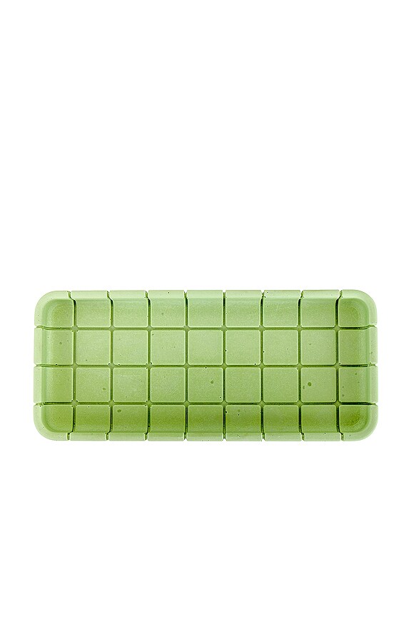 view 2 of 3 Tile Oblong Tray in Palm Green