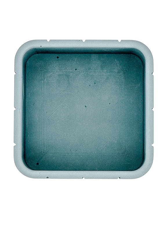 view 2 of 3 Tile Square Pot in Steel Blue
