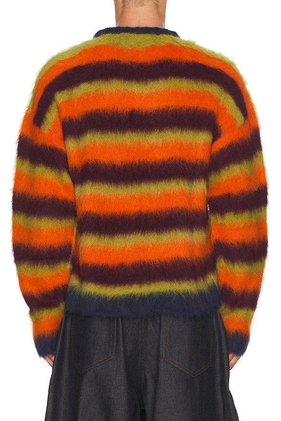 view 2 of 4 Blurry Lines Alpaca Crewneck Sweater in Orange Multi