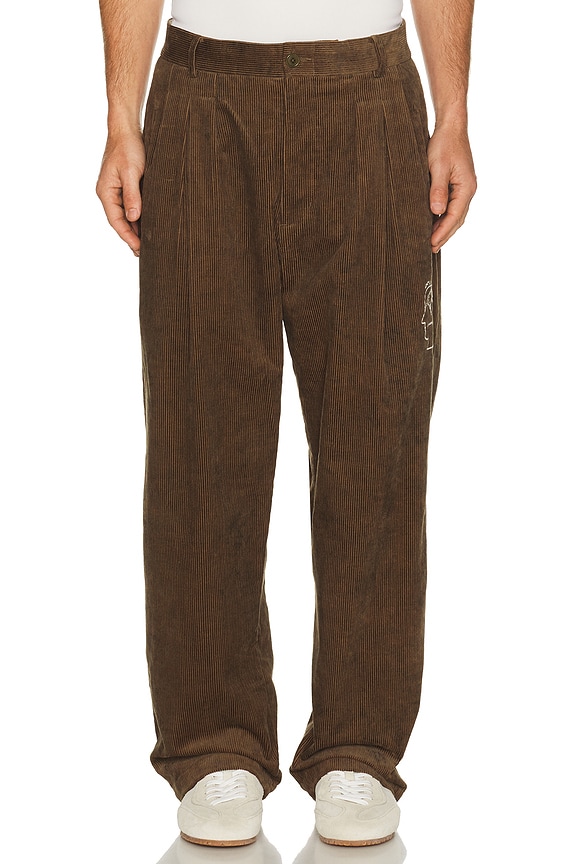 view 1 of 6 PANTALÓN CON TRABILLAS in Brown