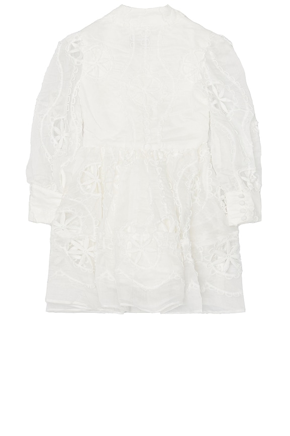 view 2 of 6 FIRA フローラルブローダリードレス in Orchid White